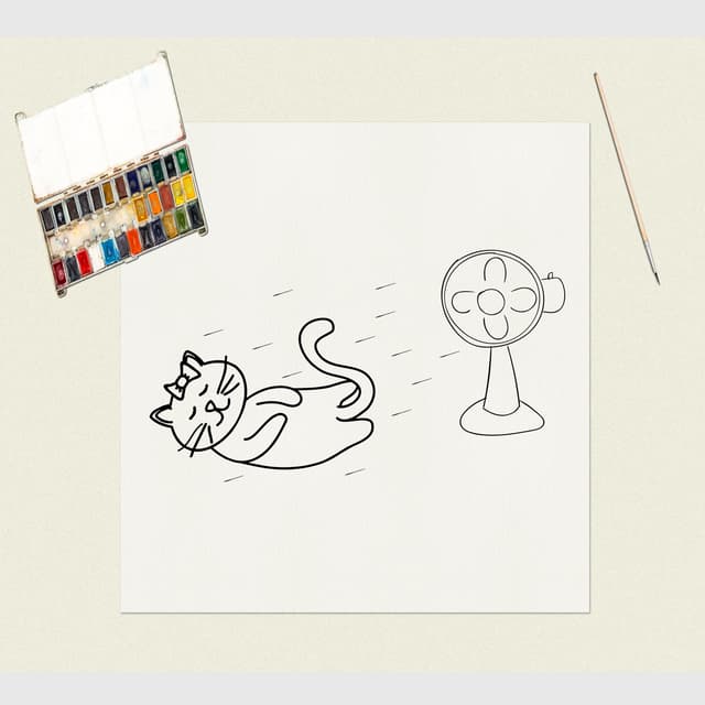 Album cover art for 나른한 선풍기 바람 (Fan)