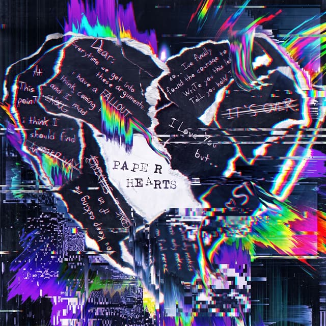 Album cover art for Paper Hearts