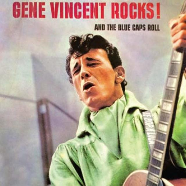 Album cover art for Gene Vincent Rocks! And the Blue Caps Roll