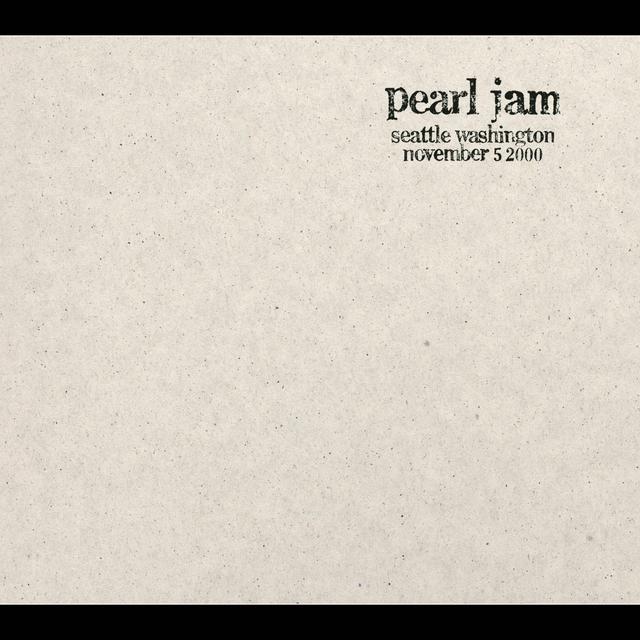 Album cover art for Seattle Washington November 5 2000