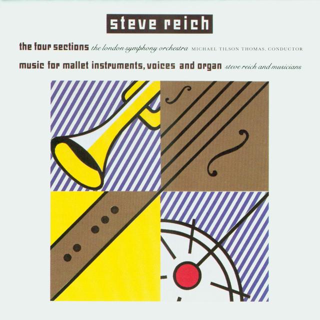 Album cover art for The Four Sections / Music for Mallet Instruments, Voices and Organ