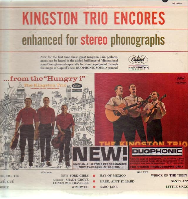 Album cover art for Kingston Trio Encores