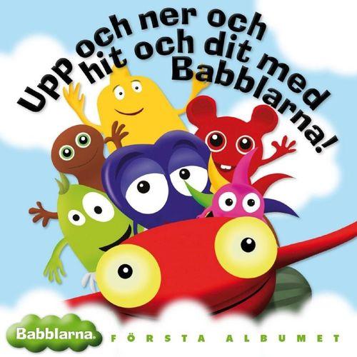Album cover art for Upp och ner och hit och dit med Babblarna