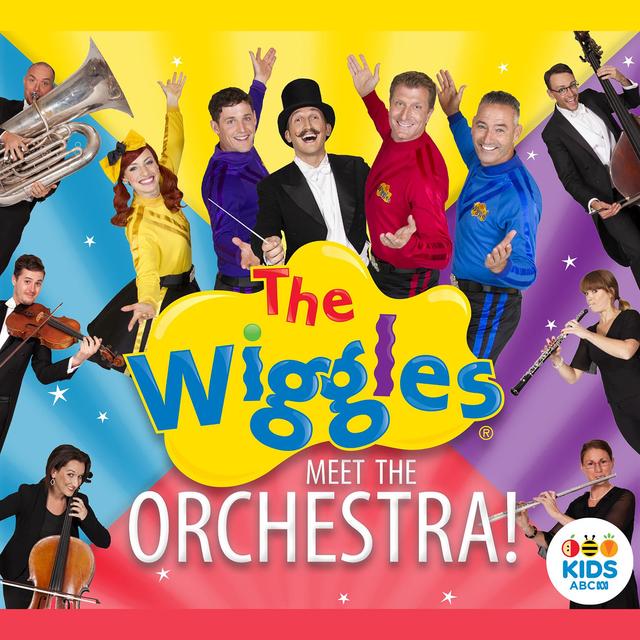Album cover art for The Wiggles Meet the Orchestra!