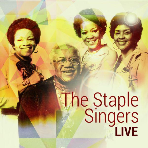 Album cover art for The Staple Singers Live